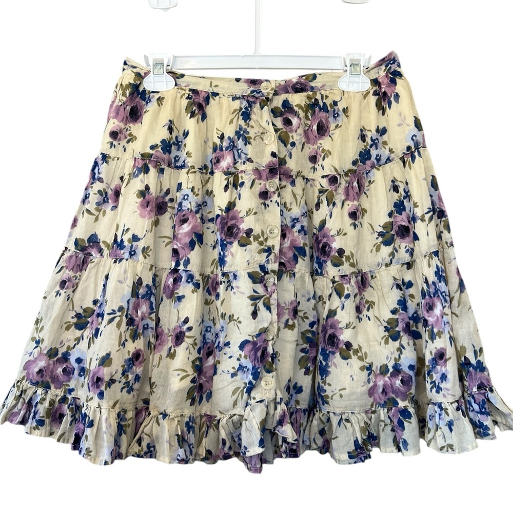 LOVE 21 Floral Cream Skirt